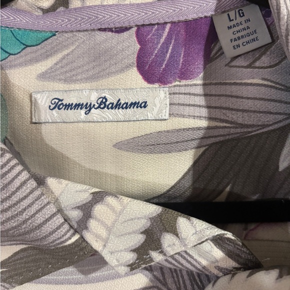 Tommy Bahama Purple and Teal Floral Shirt - Picture 3 of 5
